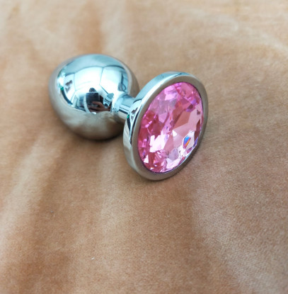 Buttplug met roze diamant