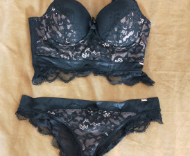 Zwarte lingerie setje 